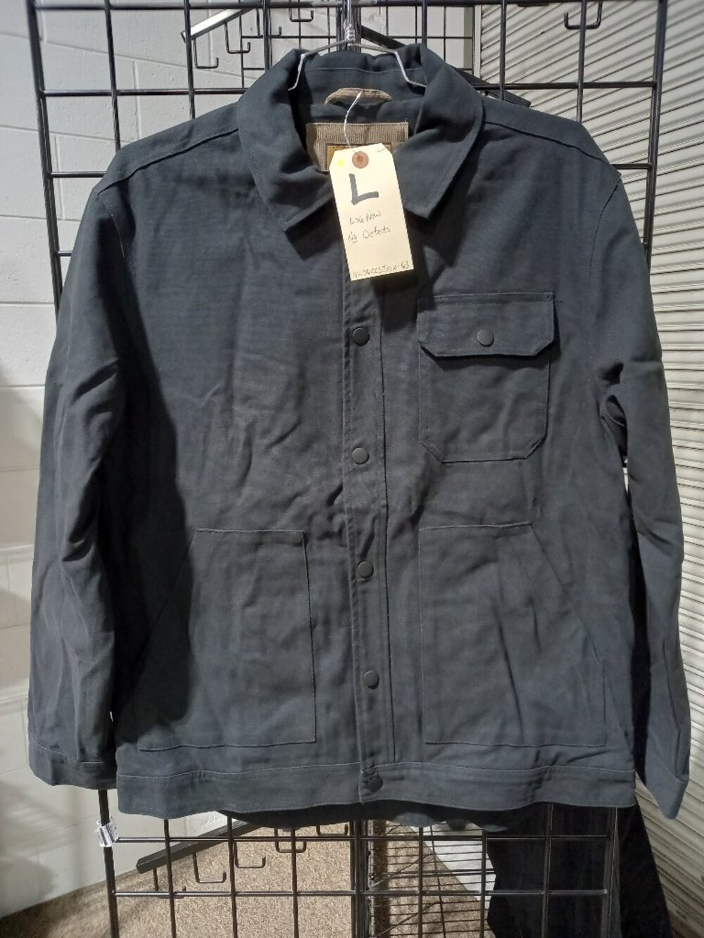 Men's Concealed Carry Flannel Lined Canvas Shirt Jacket | Large